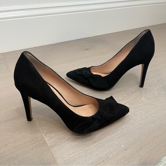 Sole Society Black suede heels with bow detail - Picture 2 of 10